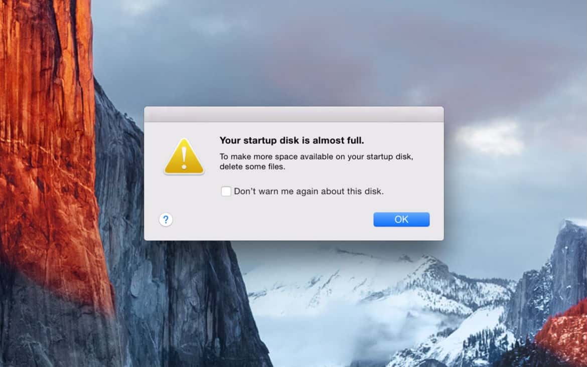 creating more space on mac os x startup disk