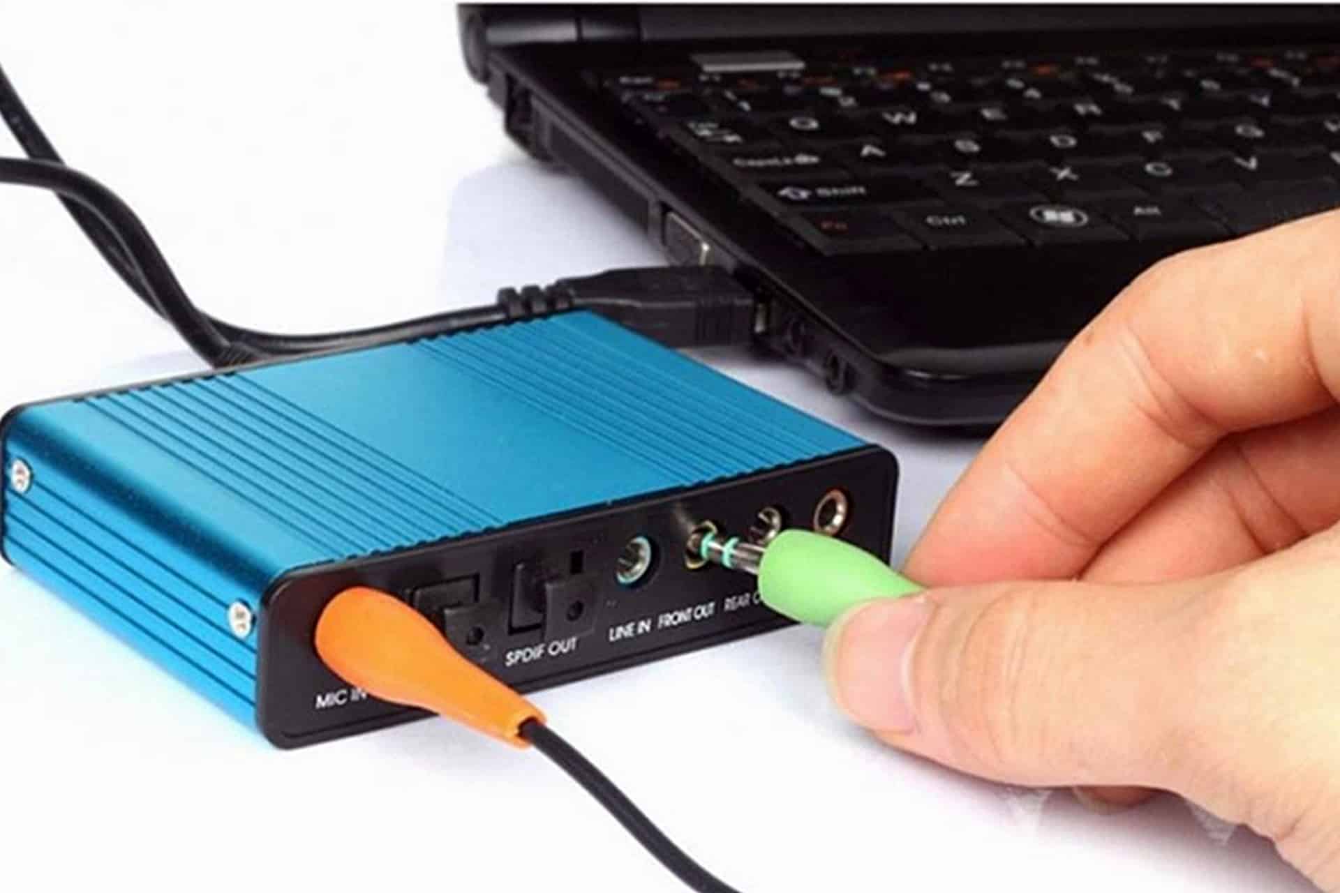 stereo quality external sound card for laptop