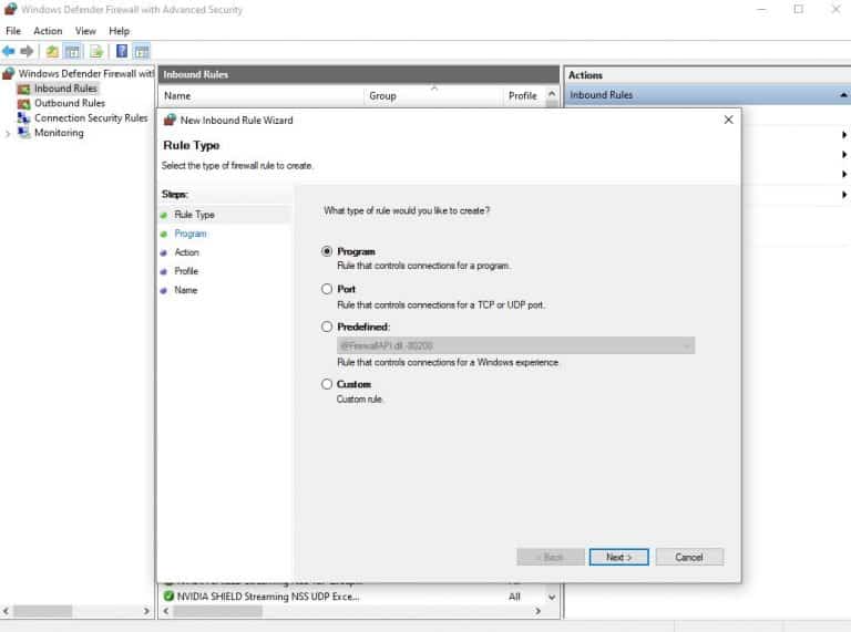 Allow Ports Through Firewall In Windows 10