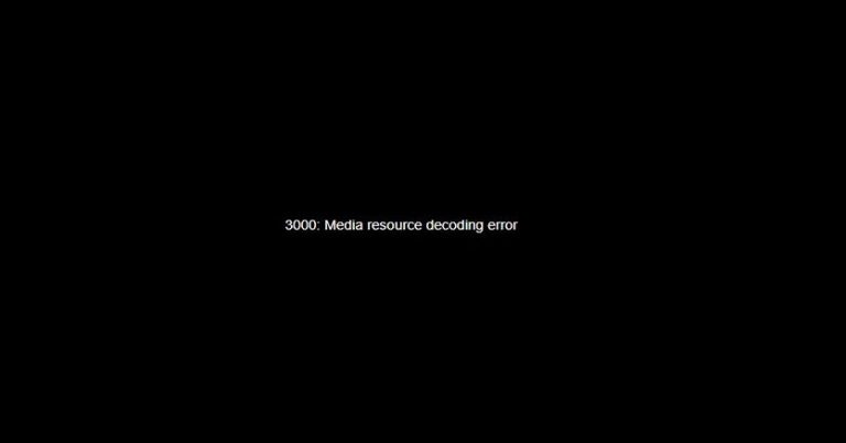 3000 Media Resource Decoding Error
