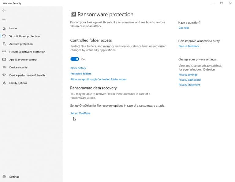 How To Enable Ransomware Protection In Windows Security