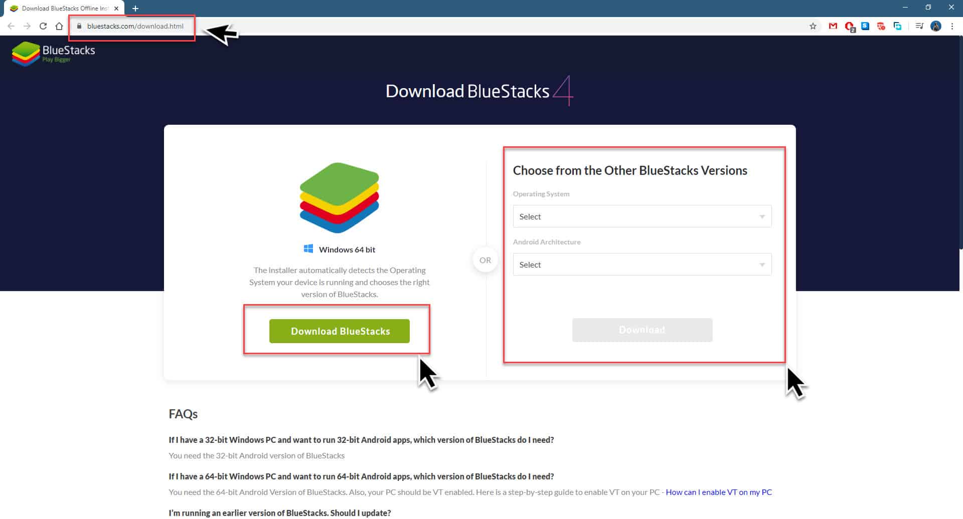 Installing Bluestacks 4