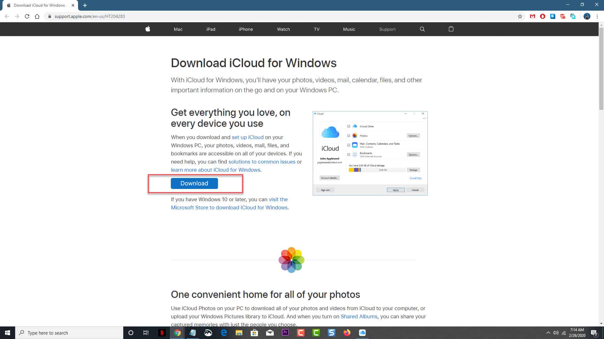 download iCloud