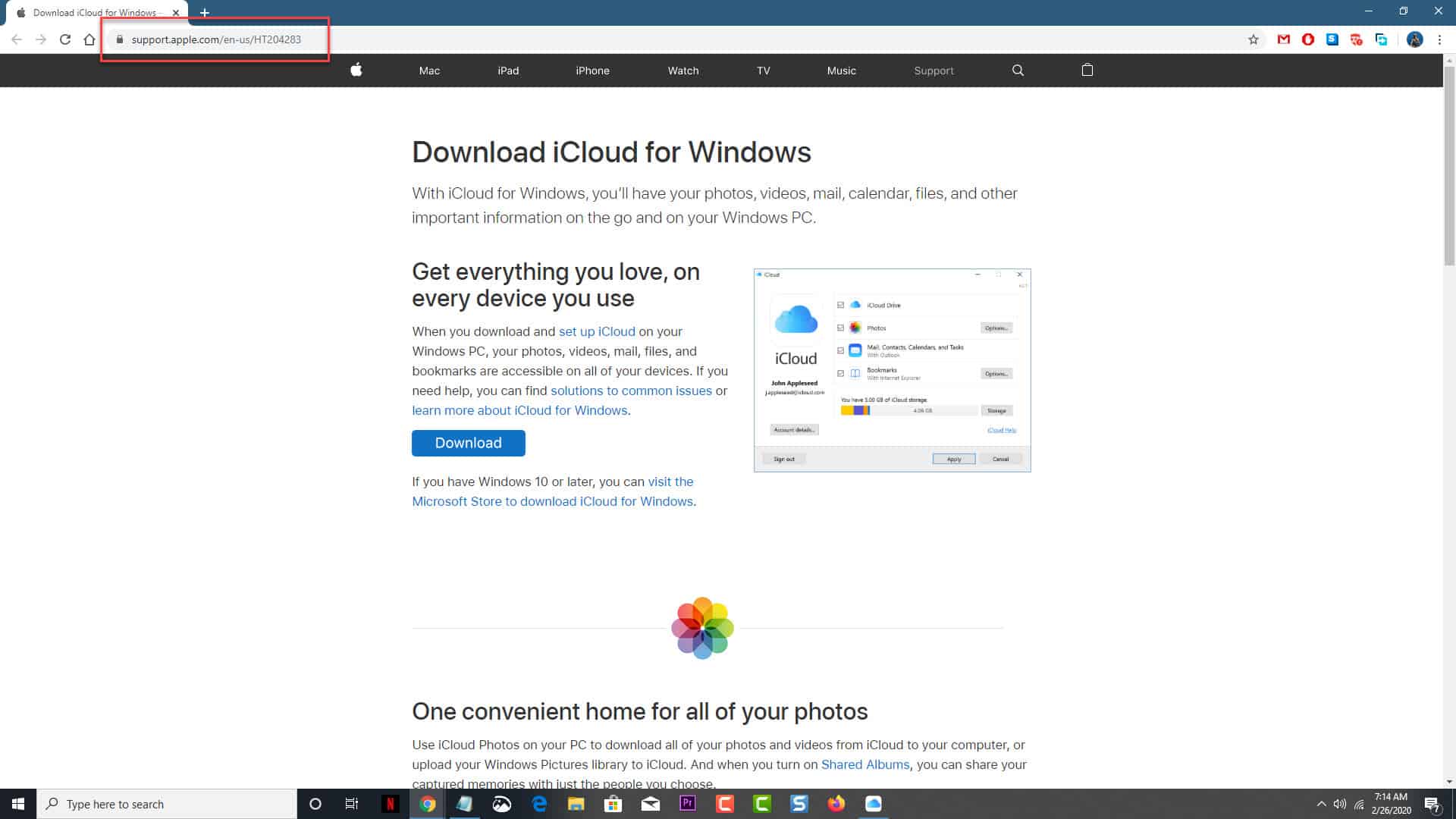 iCloud for Windows