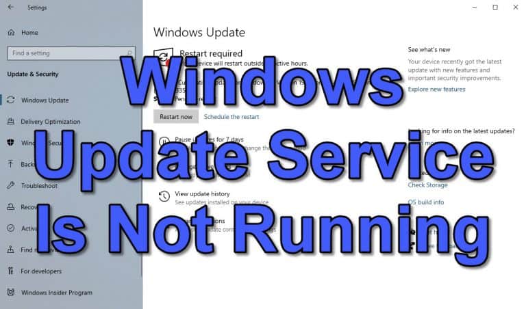 How To Fix Windows Update Service Is Not Running
