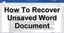 How To Recover Unsaved Word Document