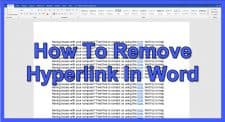 How To Remove Hyperlink In Word