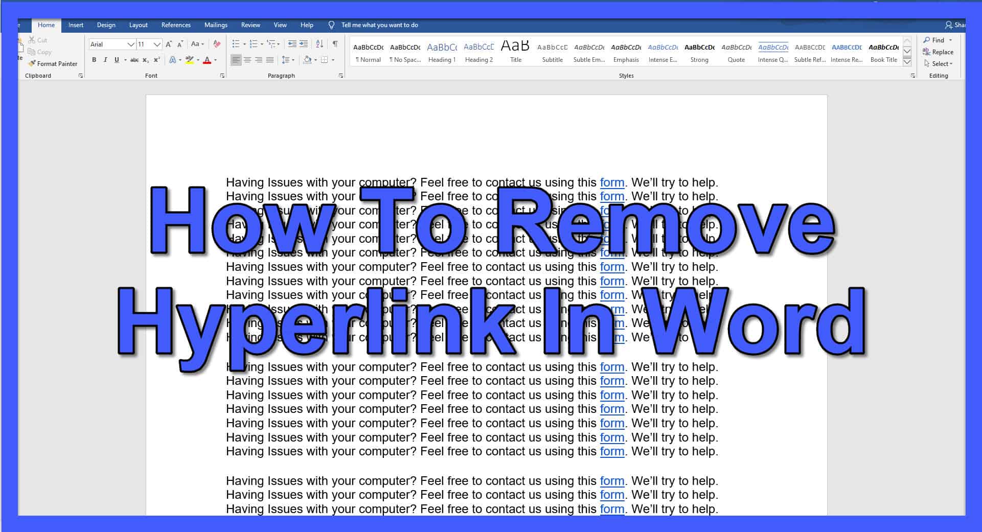 How To Turn Off Hyperlink In Word Pilotod 