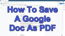 How To Save A Google Doc As PDF