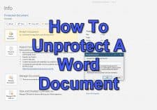 How To Unprotect A Word Document