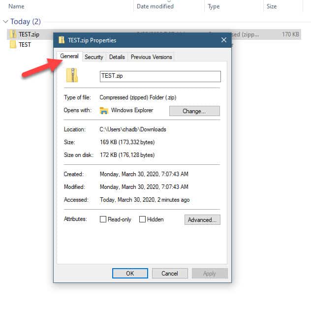 Password protect a compressed file in Windows 10