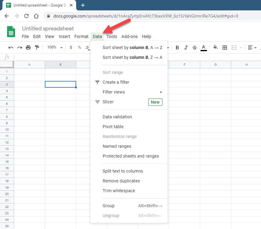 Create a Dropdown List in Google Sheets