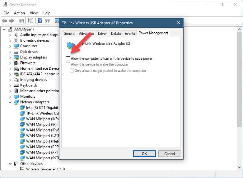 network adapter power saver