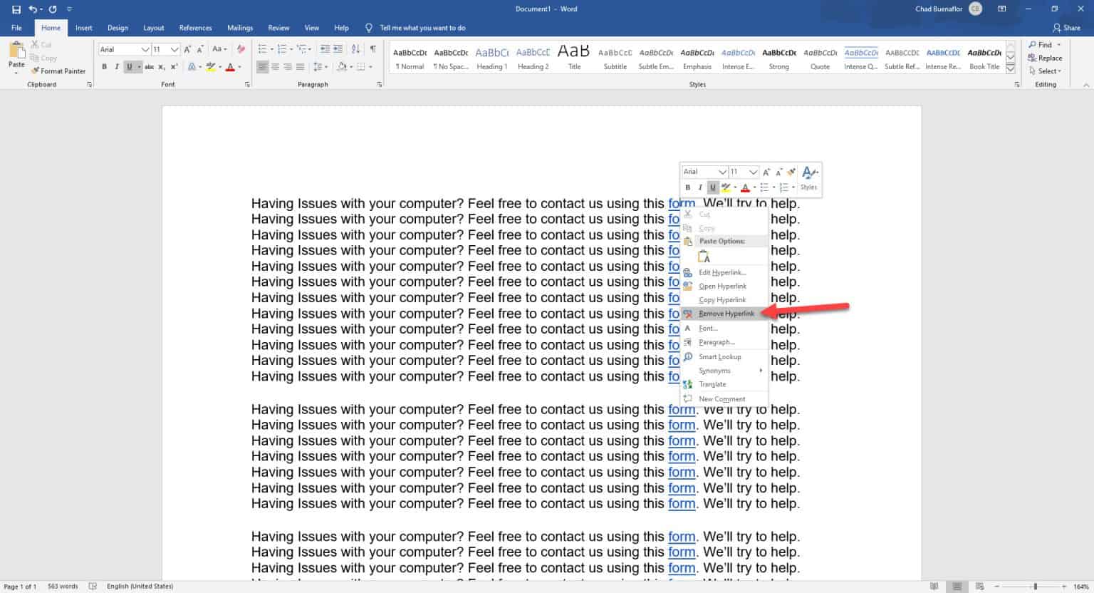 How To Remove Hyperlink In Word EasyPCMod Windows10