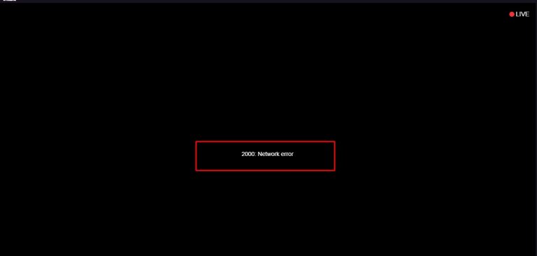 2000 Network Error On Twitch