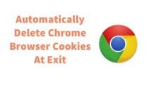Delete Chrome Browser Cookies At Exit