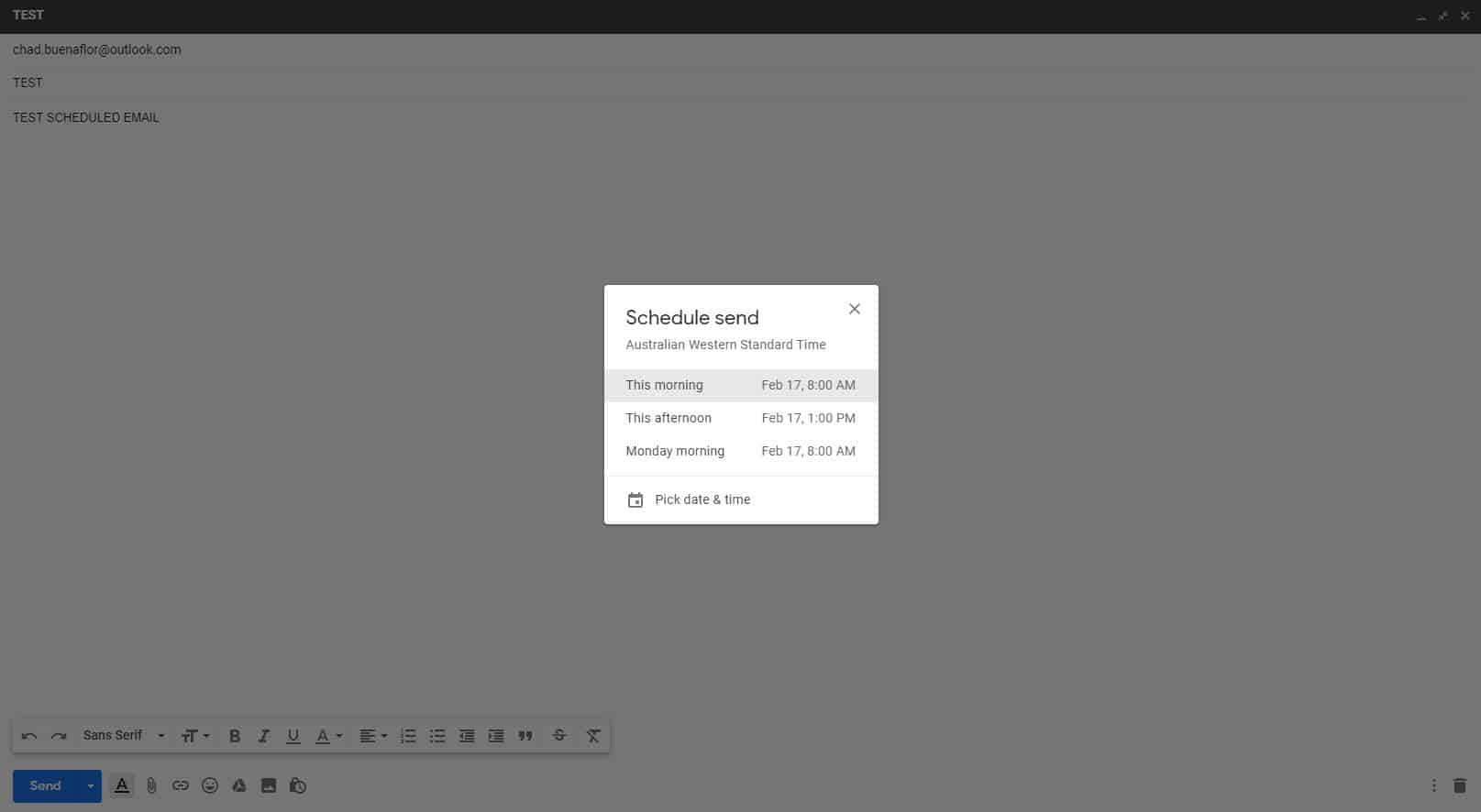 Schedule An Email On Gmail