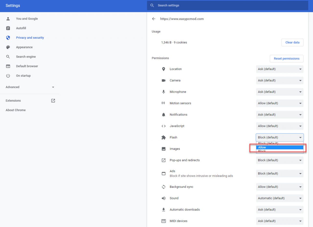 Enable Adobe Flash Player On Google Chrome