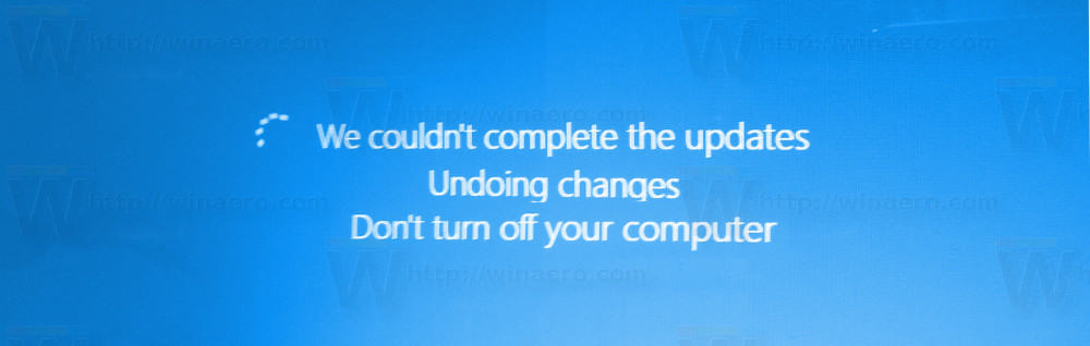 windows 10 could not install updates undoing changes