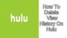 Delete View History On Hulu