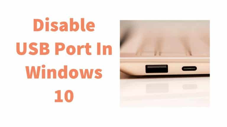Disable USB Port