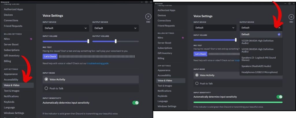 Discord Notification Sound Not Working? 5 Effective Techniques to Resolve It 2 Under Output Device, select your headphones/speakers.