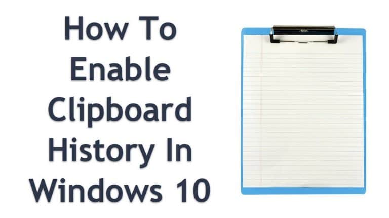 Enable Clipboard History