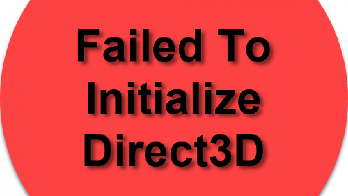 mame direct3d error unable to initialize direct3d 9
