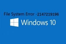 File System Error 2147219196