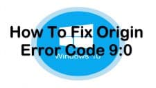 Origin Error Code 9:0