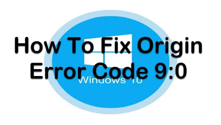 Origin Error Code 9:0