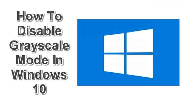 Disable Grayscale Mode