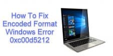 Windows Error 0xc00d5212