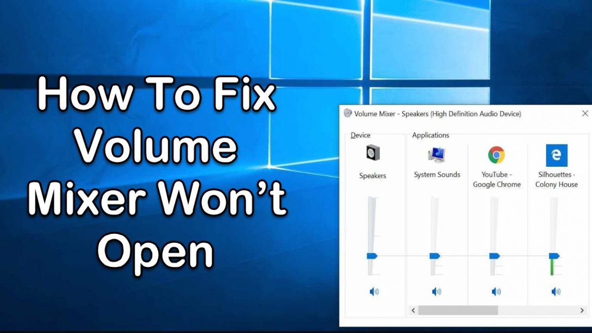 windows volume mixer reset windows volume mixer reset