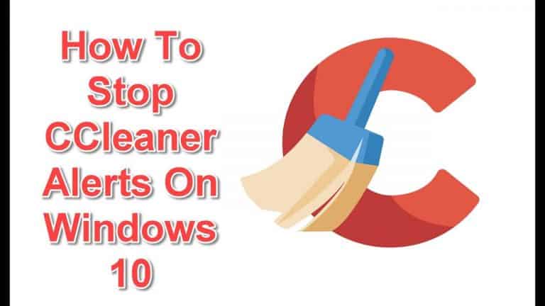 Stop CCleaner Alerts