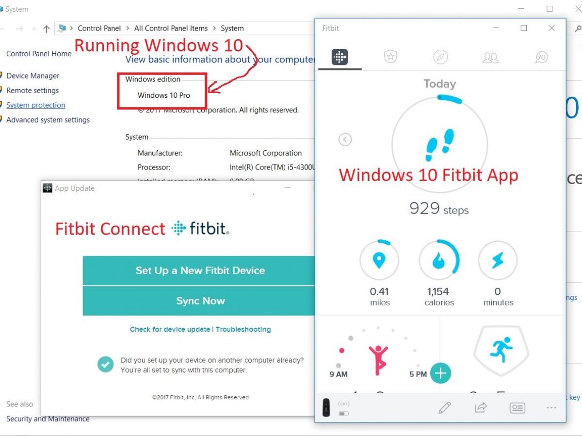 fitbit app for computer windows 10
