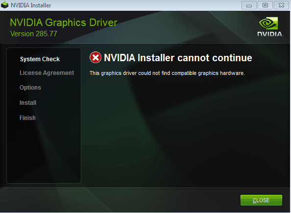 nvidia graphics driver install fail log