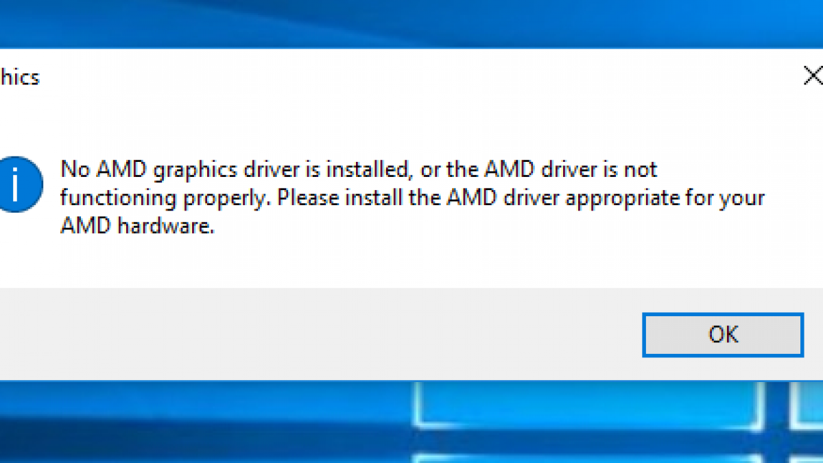 Install Driver AMD. AMD Graphics Drivers. No AMD Graphics Driver is installed. No AMD.