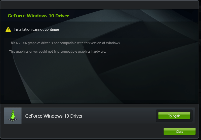 latest nvidia drivers download fix