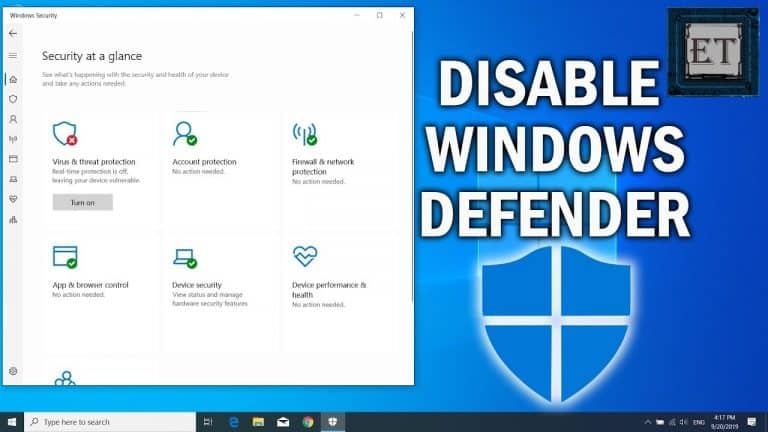 Permanently Disable Windows Defender