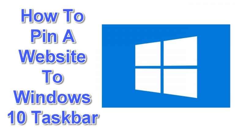 Pin a website to taskbar