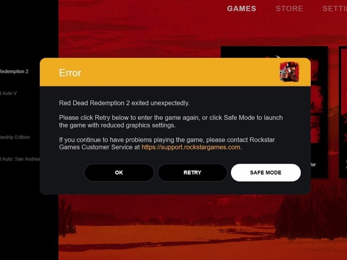 Rockstar games launcher red dead redemption. Rdr2 Rockstar games Launcher. Crash rdr 2. Краш АМД. Ошибка при запуске Red Dead Redemption 2 на ПК.