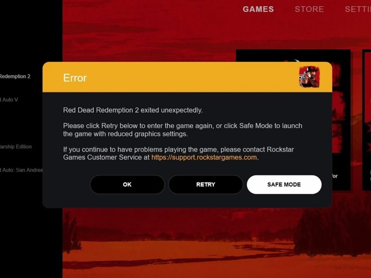 Red dead redemption ошибка. Rdr2 Rockstar games Launcher. Crash rdr 2. Краш АМД. Ошибка при запуске Red Dead Redemption 2 на ПК.