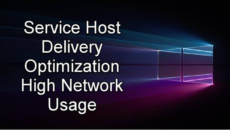 Service Host Delivery Optimization High Network Usage