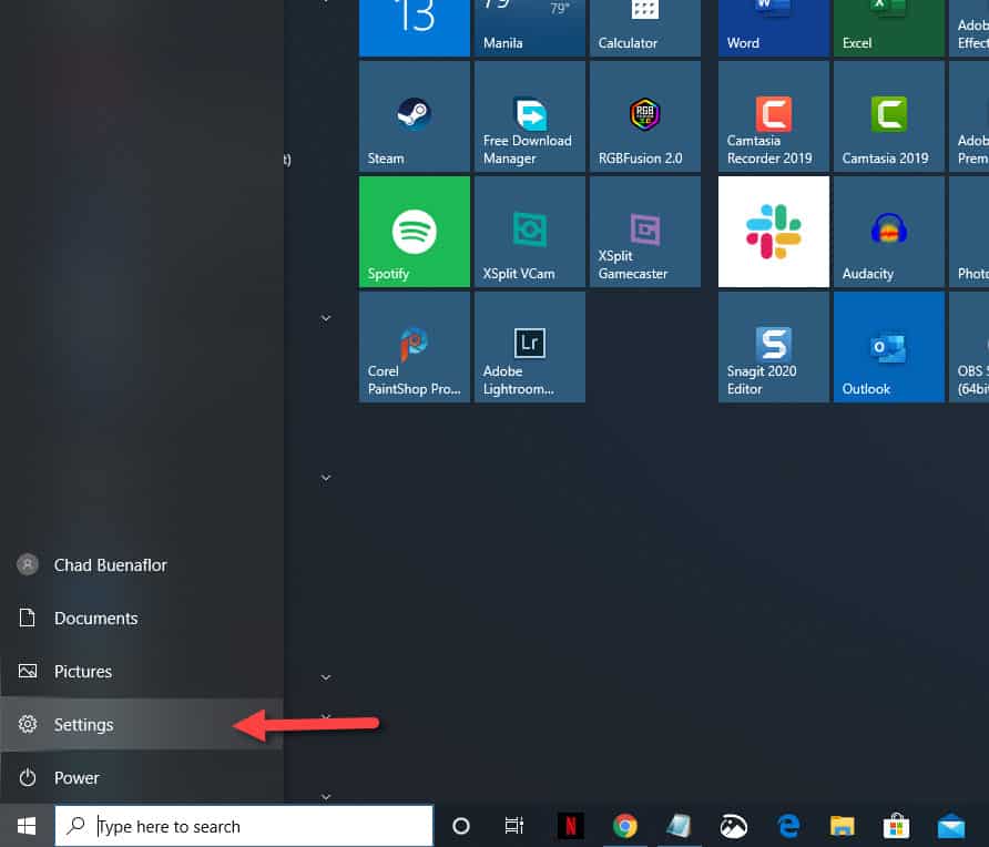 Change mouse speed in Windows 10