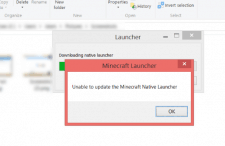 Unable To Update The Minecraft Native Launcher