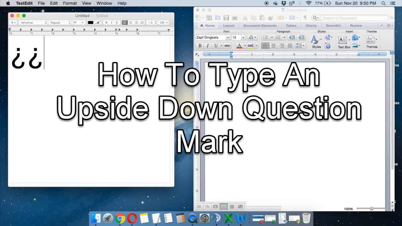 How To Do Upside Down Question Mark