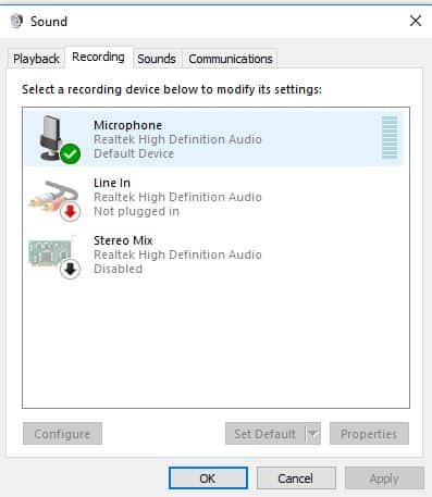 realtek audio driver microphone not working windows 10
