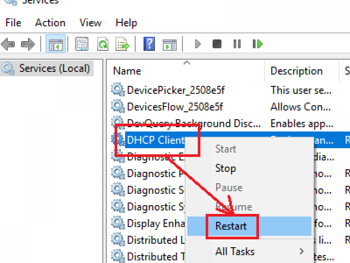 how to fix dhcp client windows 10 how to fix dhcp client windows 10