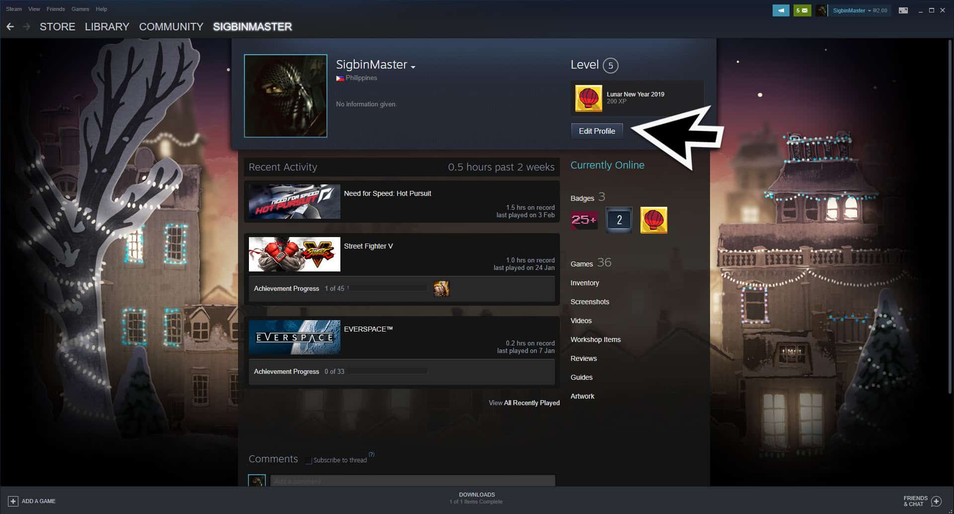 Change Steam Privacy Settings